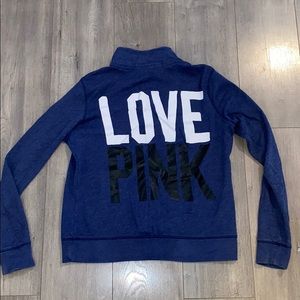PINK Victoria’s Secret Navy Blue Quarter Zip-up